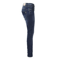 Jewelly Damen Jeans Five-Pocket im Crash-Look 1542