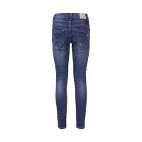 Jewelly Damen Jeans Five-Pocket im Crash-Look 1547