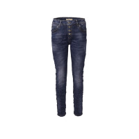 Jewelly Damen Jeans Five-Pocket im Crash-Look 1563