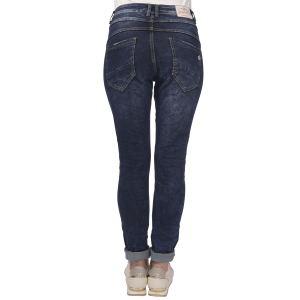 Jewelly Damen Jeans Five-Pocket im Crash-Look 7079
