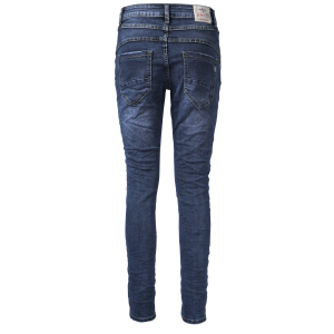 Jewelly Damen Jeans Five-Pocket im Crash-Look