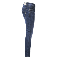 Jewelly Damen Jeans Five-Pocket im Crash-Look