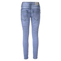 Jewelly Damen Stretch Jeans Five-Pocket-Jeans Boyfriend -Cut by Lexxury mit Reißverschluss… XS/34 Blau