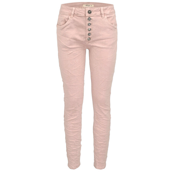 Jewelly Damen Stretch Jeans Five-Pocket im Crash-Look | Boyfriend Hos,  49,90 €