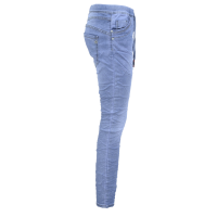 Jewelly Joggpants Wohlfühlhose Jogging Baggy Jeans Schlupfhose - Athleisure Pants  S/36 Blau