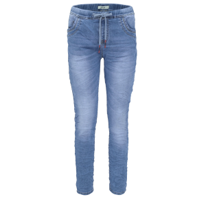 Jewelly Joggpants Wohlfühlhose Jogging Baggy Jeans Schlupfhose - Athleisure Pants  XS/34 Blau