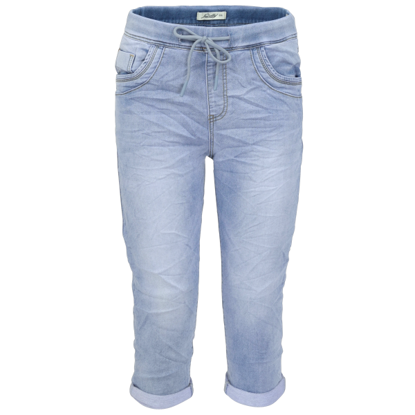Jewelly Jogg Pants - Capri Jeans im Denim-Look mit elastischem Bündchen S/36