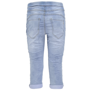 Jewelly Jogg Pants - Capri Jeans im Denim-Look mit elastischem Bündchen M/38