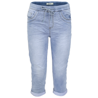 Jewelly Jogg Pants - Capri Jeans im Denim-Look mit elastischem Bündchen M/38