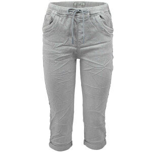 Jewelly Jogg Pants - Capri Jeans im Denim-Look mit elastischem Bündchen