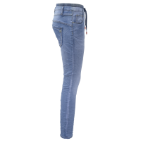 Jewelly Joggpants Wohlfühlhose Jogging Baggy Jeans Schlupfhose - Athleisure Pants  M/38 Blau