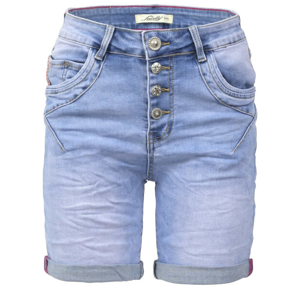 Jewelly Damen Jeans-Short Kurze Hose XS Denim
