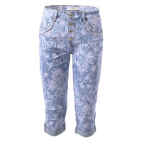 Jewelly Capri-Jeans mit Blumen-Print 