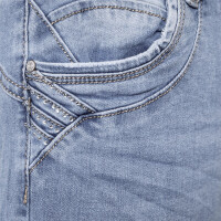 Jewelly Damen Jeans mit Strass Applikationen an den Seitentaschen 9112
