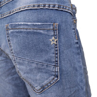 Jewelly Damen Jeans mit Crash Optik / Boyfriend Schnitt, Perfekter Sitz, 26100